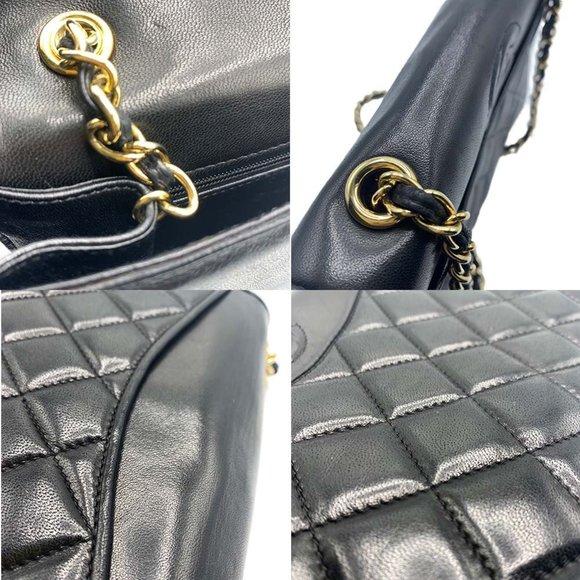 Chanel Matelasse Chain Shoulder Bag Lambskin Black Women's CHANEL - Picture 7 of 7